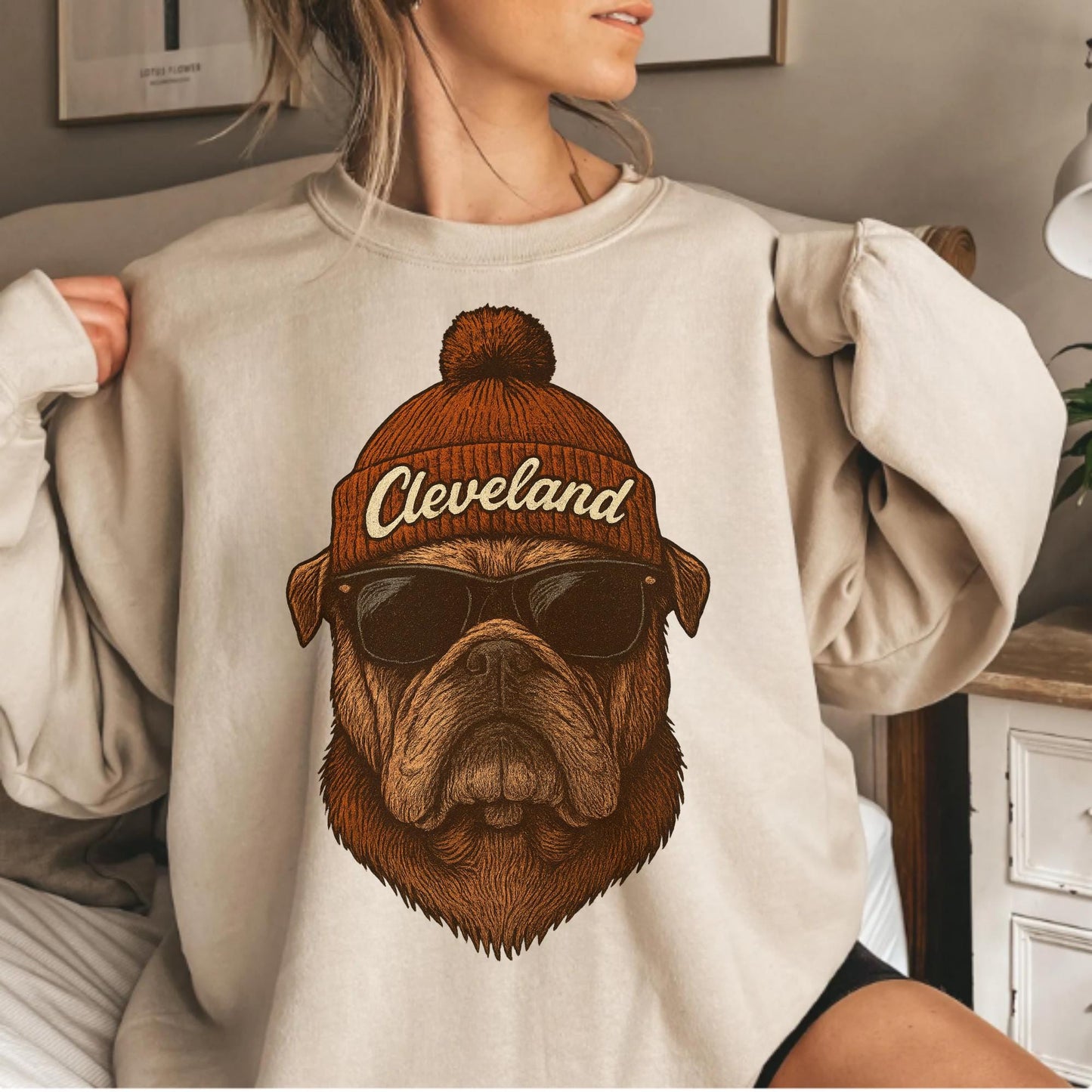 Cleveland Football Graphic Sweatshirt, Vintage Cleveland Football Shirt, Cleveland Shirt, Football Shirt, Cleveland Fans Gift Tee
