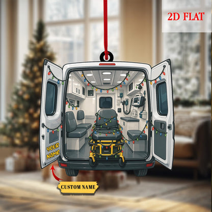 Personalized Paramedic Christmas Decoration, Unique Emergency Medical Holiday Gift for Nurse Doctor, Medical Equipment Aid Ornament
