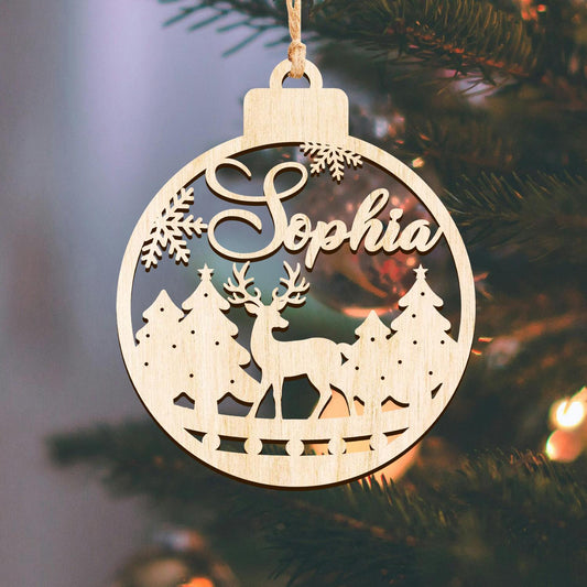Christmas Wood Decor Christmas Baubles Personalized Christmas Ornament Laser Cut Names Christmas Custom Gift Tags With Name Christmas Decor