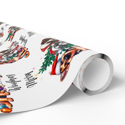 Merry Woofmas Wrapping Paper: Retro Christmas Dog Gift Wrap
