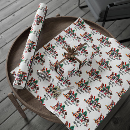 Merry Woofmas Wrapping Paper: Retro Christmas Dog Gift Wrap
