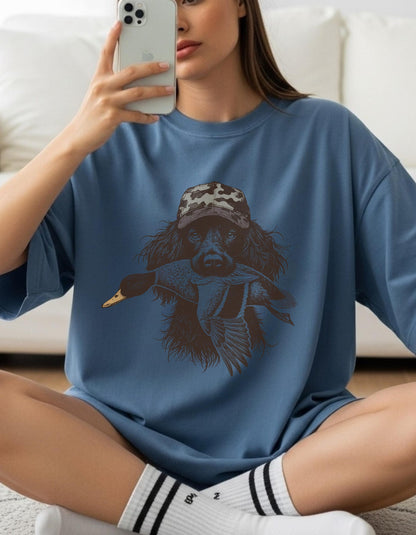 Boykin Spaniel Duck Hunting Shirt Comfort Colors Southern Hunting Dog Tee Waterfowl Retriever Graphic TShirt, Y2K Nostalgia Gift