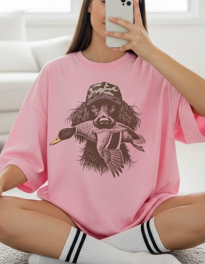 Boykin Spaniel Duck Hunting Shirt Comfort Colors Southern Hunting Dog Tee Waterfowl Retriever Graphic TShirt, Y2K Nostalgia Gift