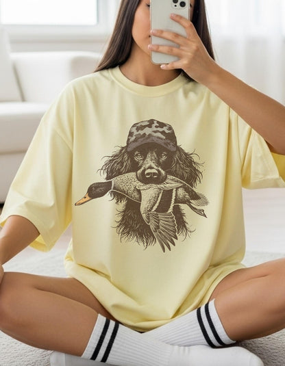 Boykin Spaniel Duck Hunting Shirt Comfort Colors Southern Hunting Dog Tee Waterfowl Retriever Graphic TShirt, Y2K Nostalgia Gift