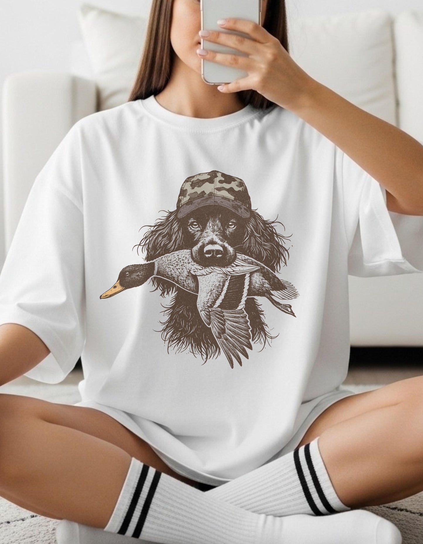 Boykin Spaniel Duck Hunting Shirt Comfort Colors Southern Hunting Dog Tee Waterfowl Retriever Graphic TShirt, Y2K Nostalgia Gift