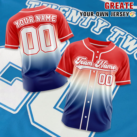 Custom baseball jersey number logo custom gradient jerseys family team baseball uniform personalized baseball shirt youth kid jersey gift