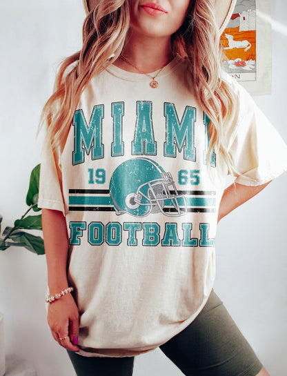 Vintage 90s Style Miami Football Sweatshirt, Retro Sports Fan Shirt, Trendy Game Day Gift, Miami Mascot Sweatshirt, Miami Football Fan Shirt