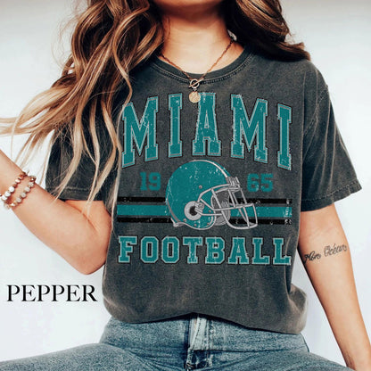 Vintage 90s Style Miami Football Sweatshirt, Retro Sports Fan Shirt, Trendy Game Day Gift, Miami Mascot Sweatshirt, Miami Football Fan Shirt