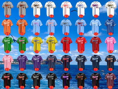 Custom Baseball Jerseys,Personalized Embroidery or Print Team Name, Number, Logo Baseball Sport Uniform for Men,Women,Baseball Fans Gift