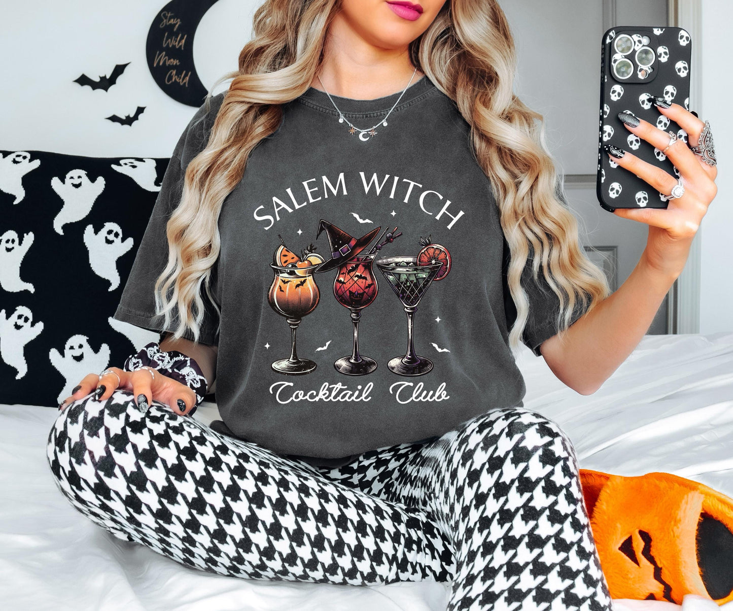 Salem Witch Cocktail Club Shirt, Halloween Salem Witch Tee, Halloween Cocktail Club Sweatshirt, Trick Or Treat Tee, Witch Party Drinks Tee
