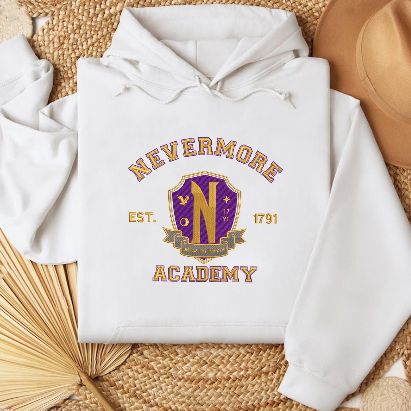 Nevermore Academy Sweatshirt: Gothic Wednesday Inspired Crewneck