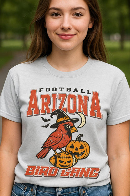 Vintage Style Arizona Spooky Sweatshirt | Bird Gang Halloween Football Shirt | Spooky Crow Pumpkin Shirt | Fall Sports Fan Gift