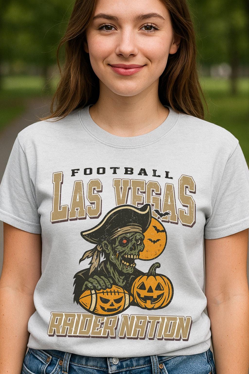 Vintage Style Las Vegas Spooky Sweatshirt | Raider Nation Halloween Football Shirt | Spooky Crow Pumpkin Shirt | Fall Sports Fan Gift