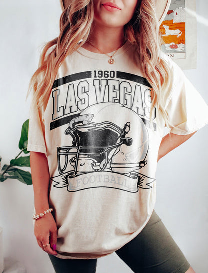 Vintage 90s Style Las Vegas Football Crewneck Sweatshirt T-Shirt Retro Las Vegas Football Shirt Las Vegas Football Christmas Raider Fan Gift
