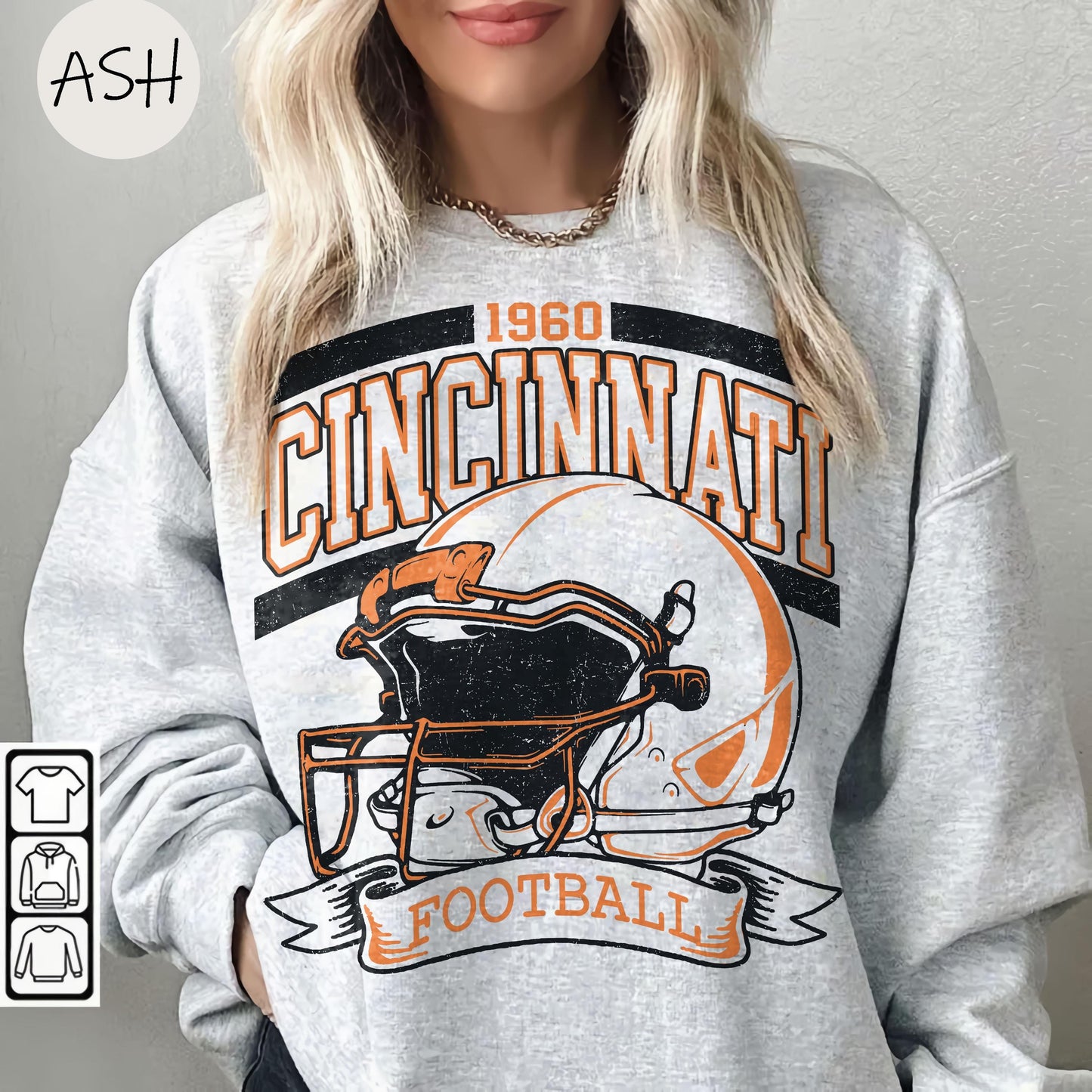 Vintage 90s Style Cincinnati Football Sweatshirt, Retro Sports Fan Shirt, Trendy Game Day, Cincinnati Sweatshirt, Cincinnati Football Shirt