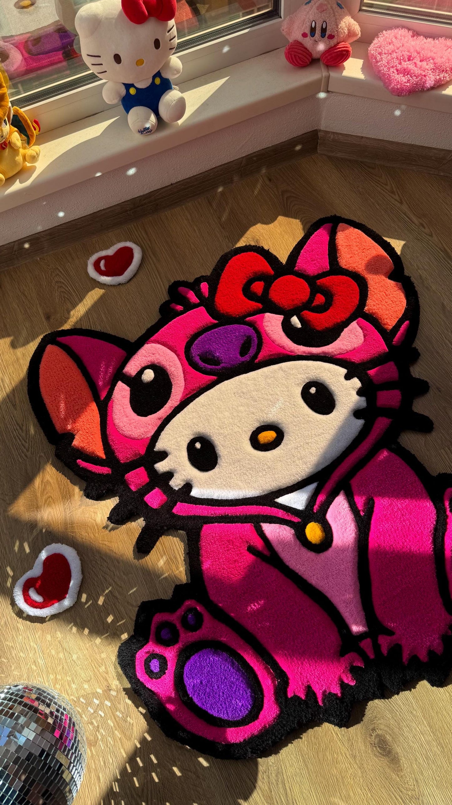 Stitch in Pajamas Rug – Custom Tufted Fluffy Carpet, Handmade Rug, Cute Bedroom Decor, Kawaii Anime Gift for Fans or Kids