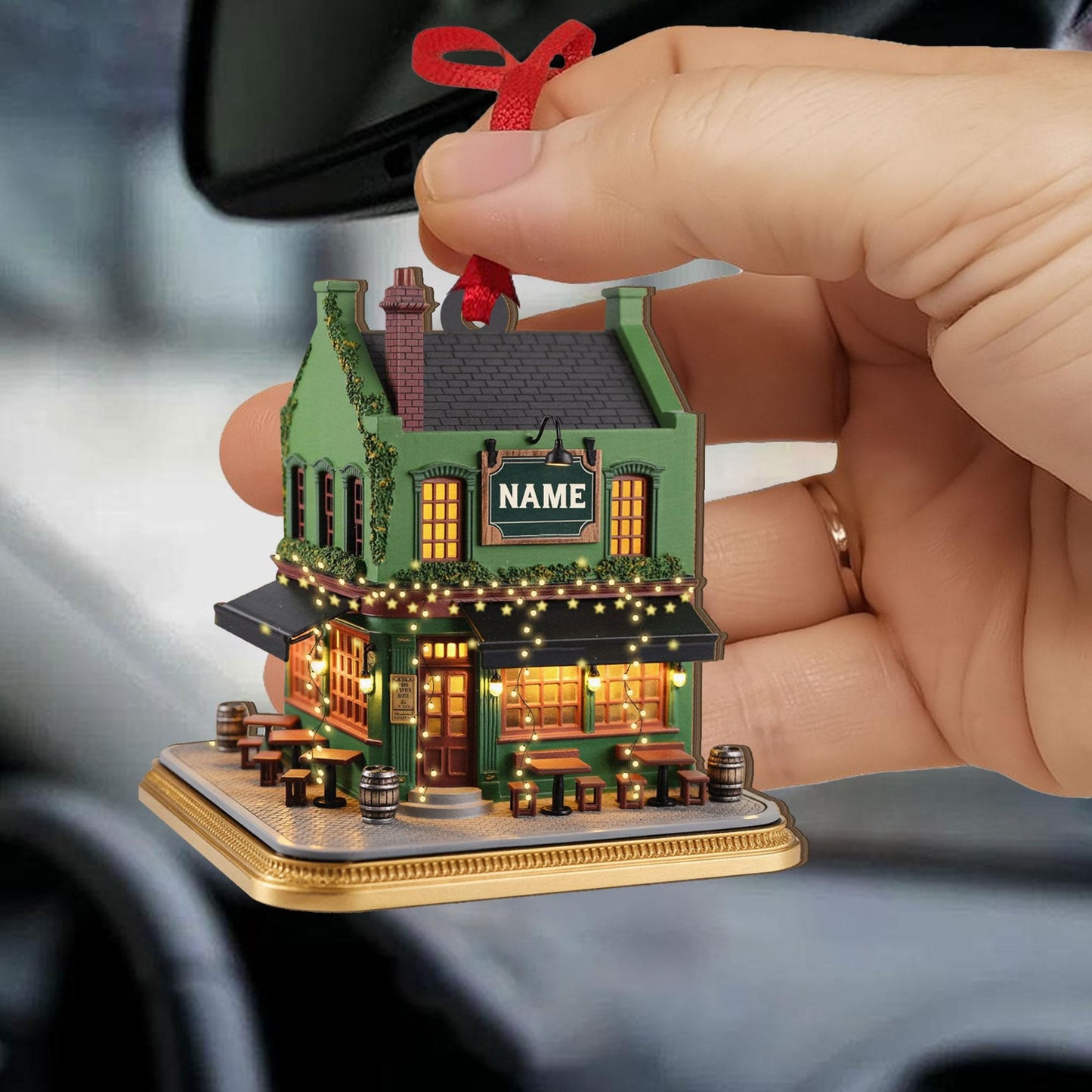 Personalized Irish Pub 2D Flat Ornament, Irish Ornament 2025, Ireland Gifts Shamrock, Irish Christmas Keepsake, Pub Decor Gift For Pub Lover