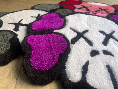 Kaws rug, custom rug, hand tufted rug, handmade rug, tufted rug, unique rug