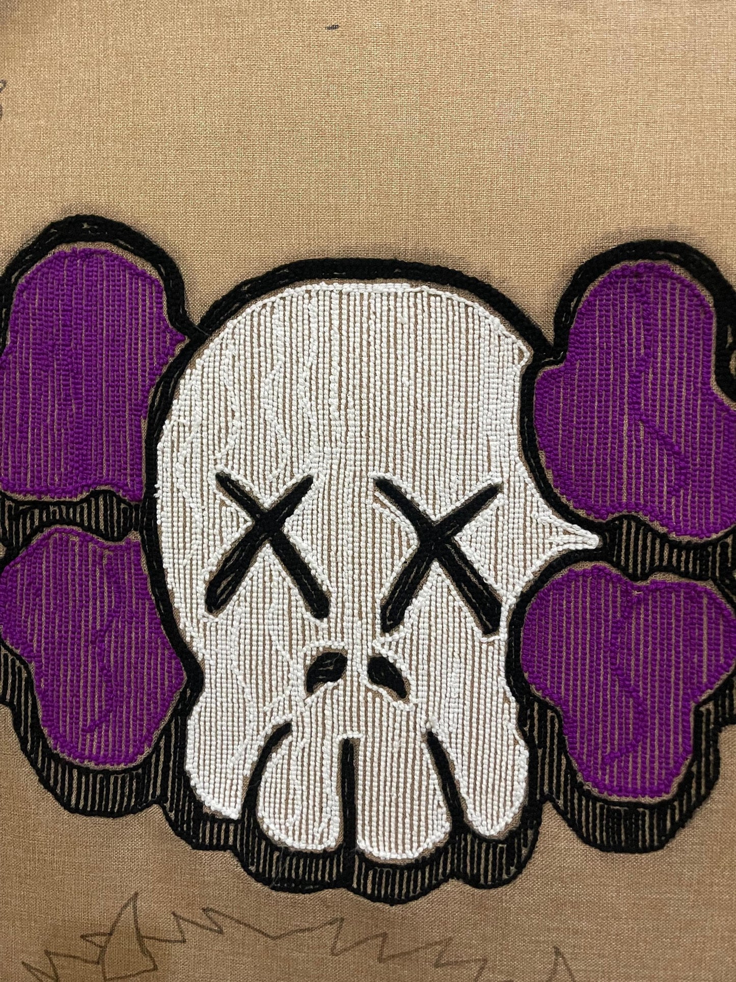 Kaws rug, custom rug, hand tufted rug, handmade rug, tufted rug, unique rug