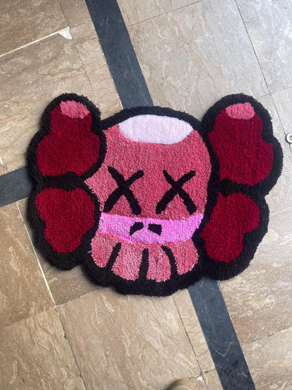 Kaws rug, custom rug, hand tufted rug, handmade rug, tufted rug, unique rug