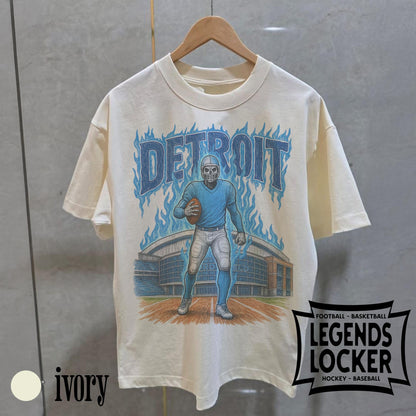 Vintage Detroit Football Graphic T-Shirt, Retro Detroit Lions Tee, Old School Football Fan Shirt