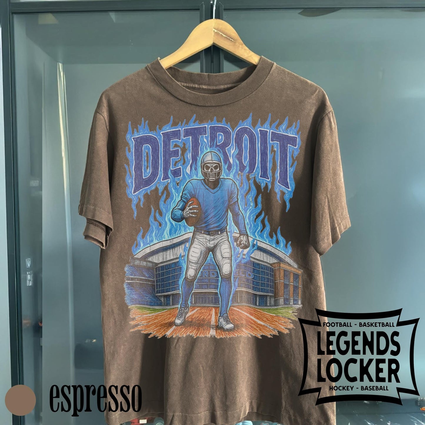 Vintage Detroit Football Graphic T-Shirt, Retro Detroit Lions Tee, Old School Football Fan Shirt