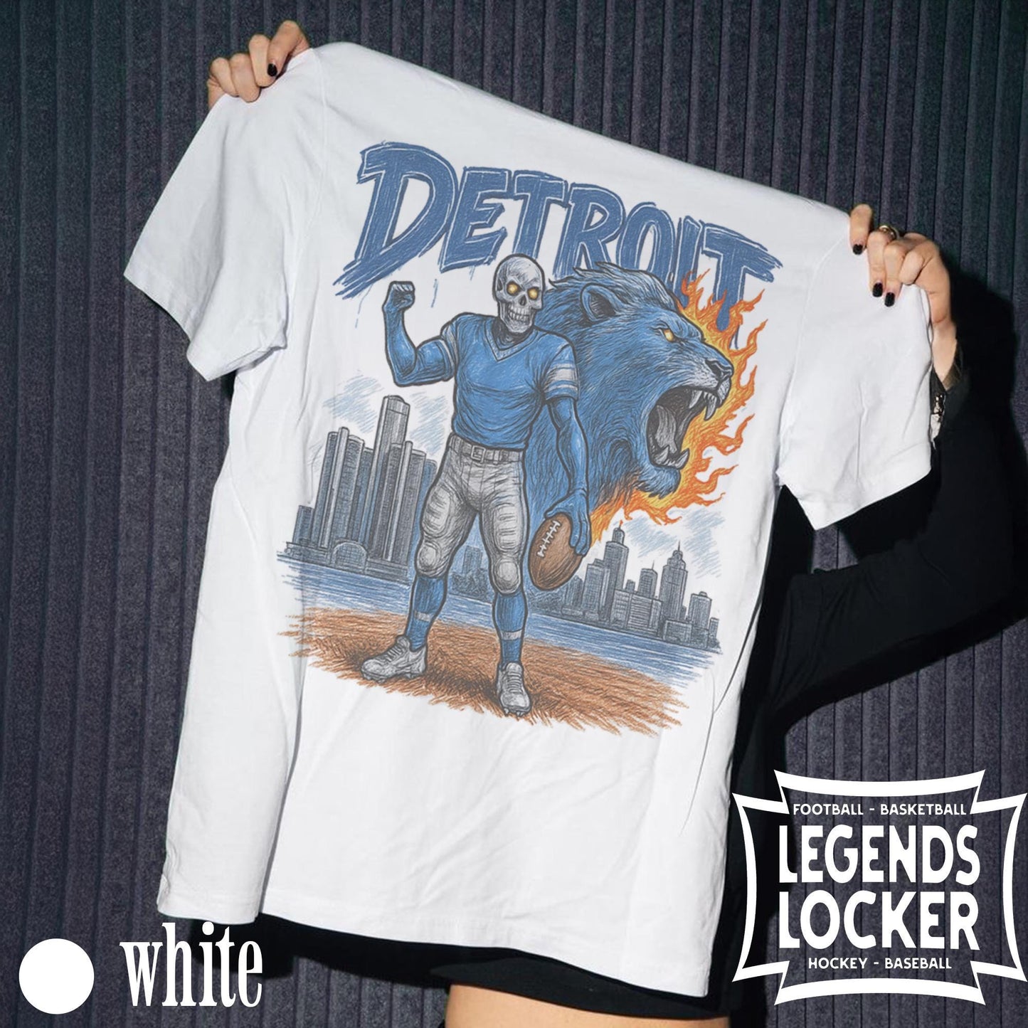 Retro Detroit Football T-Shirt, Vintage Detroit Lions Streetwear Graphic Tee, Gift for Detroit Football Fan