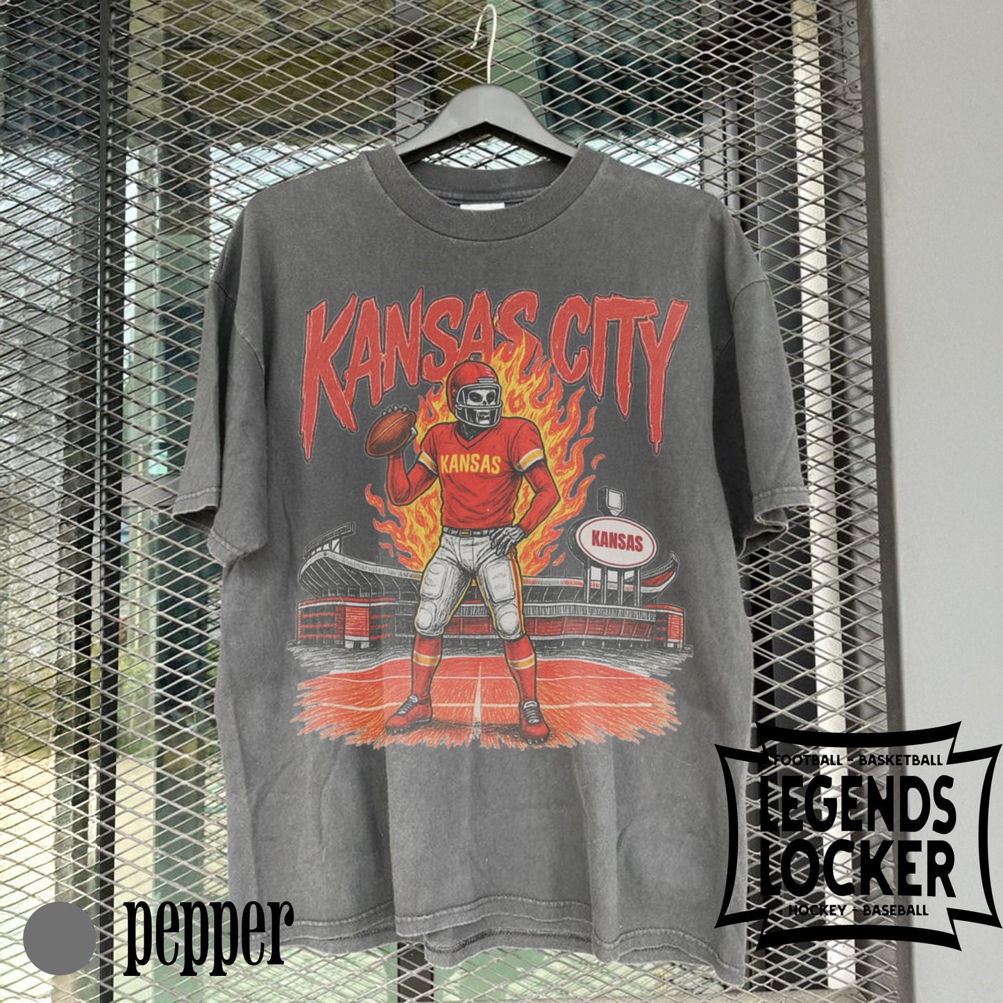 Kansas City Football T-Shirt, Vintage Kansas Football Graphic Tee, Gift for KC Fans