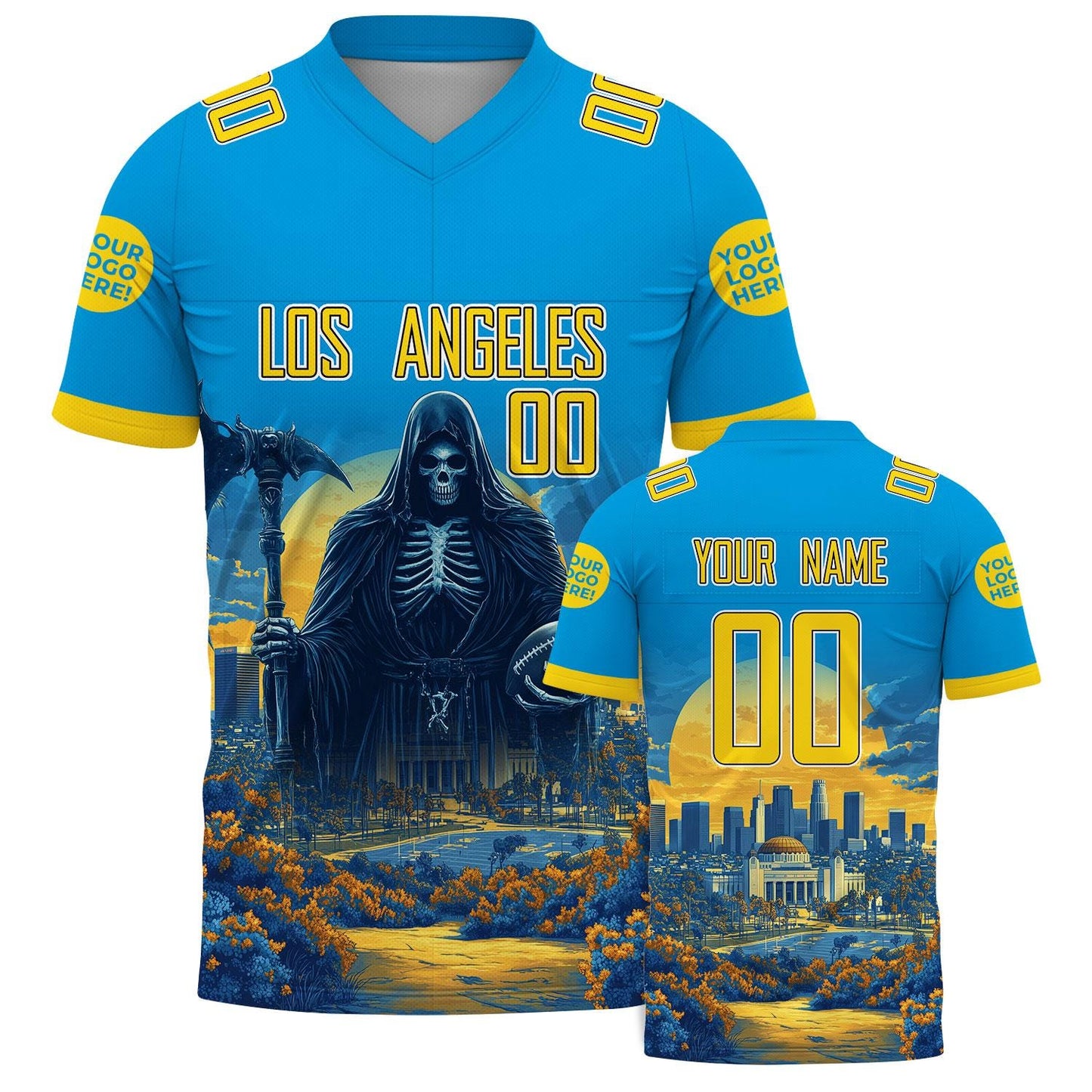 Custom Houston Red Football Jersey Kid Adult, Custom Red Black Halloween Football Jersey Name Number Logo State College Jersey Skull Gift