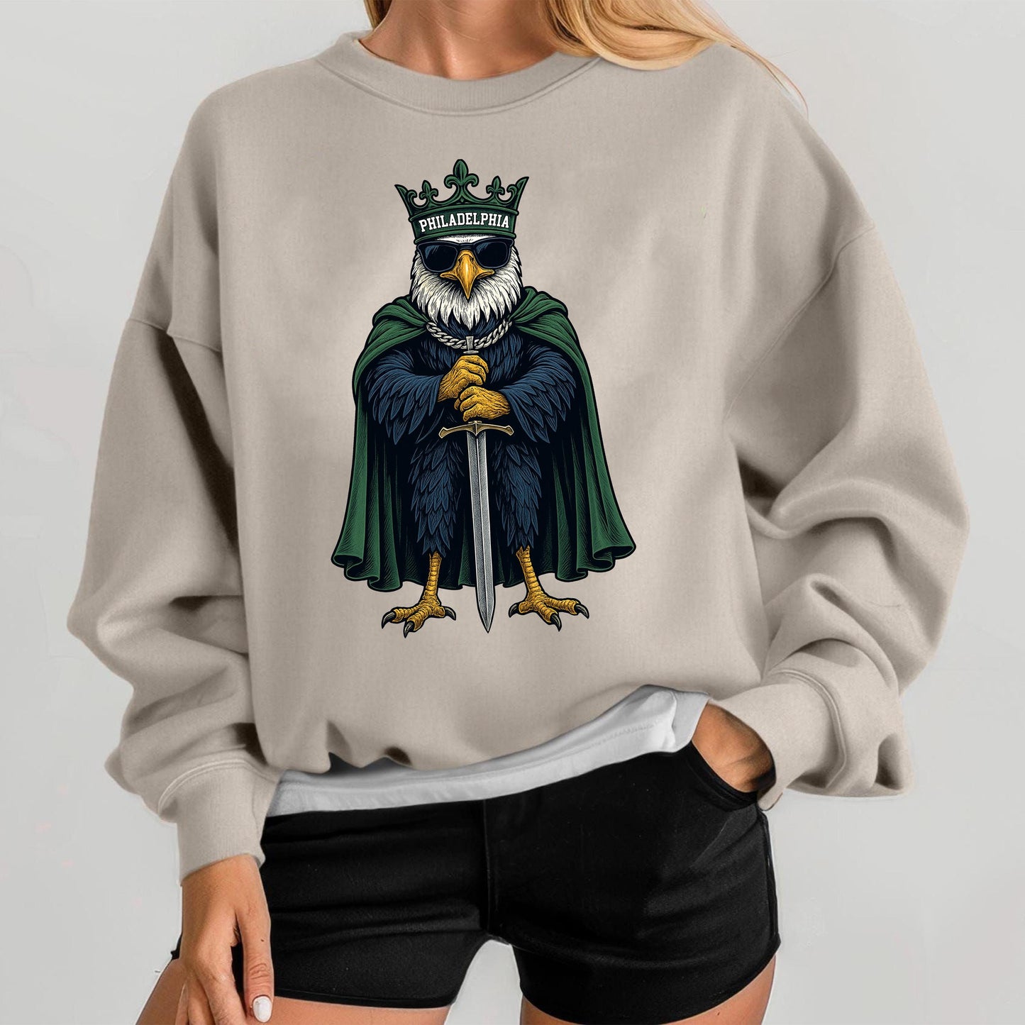 Philadelphia King Sweatshirt, Retro Philadelphia Football Shirt, Vintage Style Gift, Vintage Graphic Tee, Philadelphia Fans Shirt