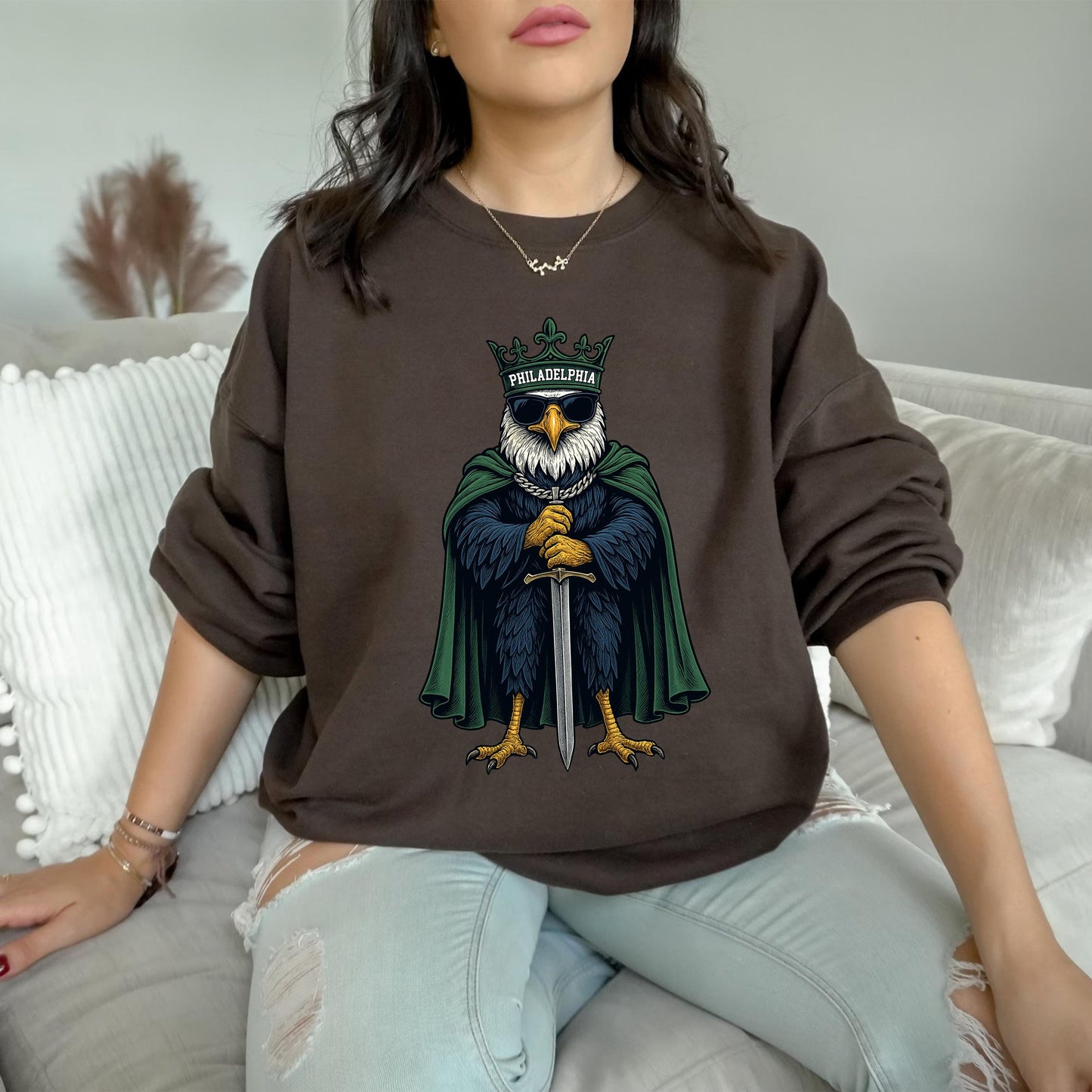 Philadelphia King Sweatshirt, Retro Philadelphia Football Shirt, Vintage Style Gift, Vintage Graphic Tee, Philadelphia Fans Shirt