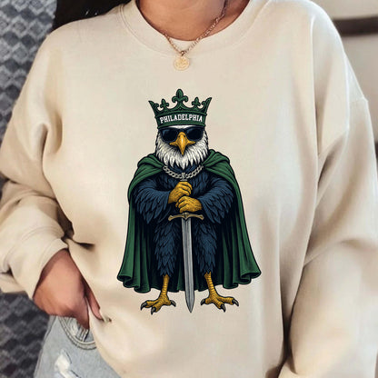 Philadelphia King Sweatshirt, Retro Philadelphia Football Shirt, Vintage Style Gift, Vintage Graphic Tee, Philadelphia Fans Shirt