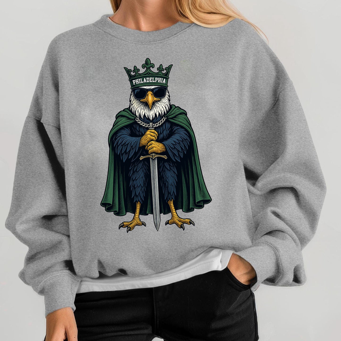 Philadelphia King Sweatshirt, Retro Philadelphia Football Shirt, Vintage Style Gift, Vintage Graphic Tee, Philadelphia Fans Shirt