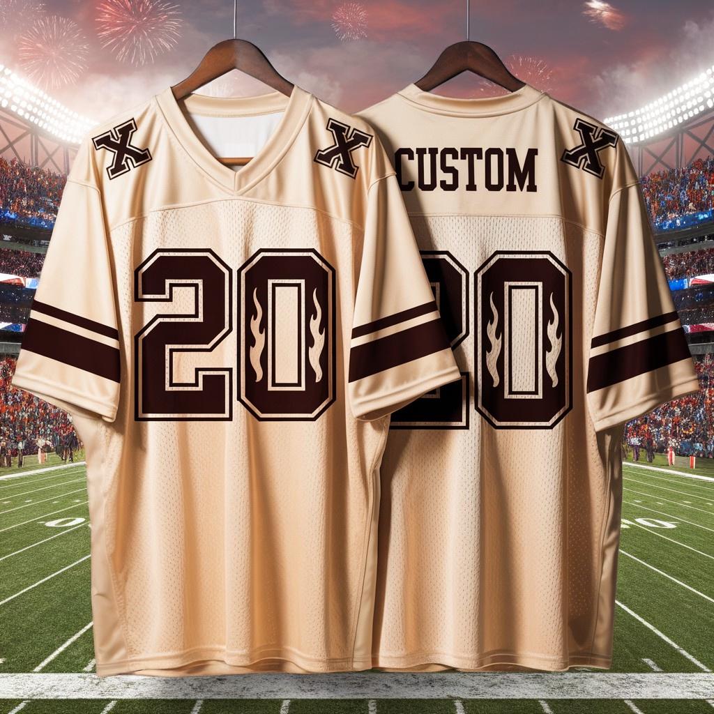 Personalized Football Jersey, Browns Football Jersey With Team Name Number, America Football Jersey, Personalized Concert & Game Day Outfit