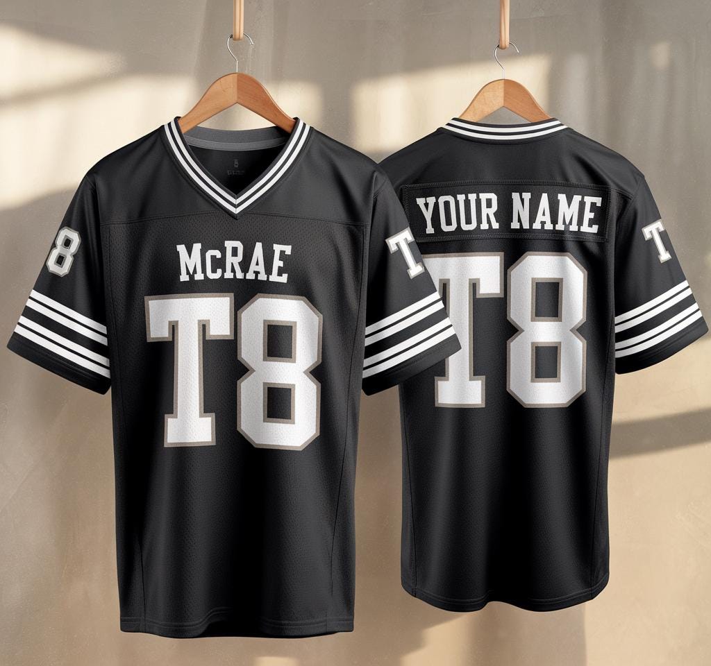 Custom Name And Number Music Football Jersey, T8 Music Football Jerseys, Custom Football Jersey for Kids Youth Adult, Music Concert Jersey
