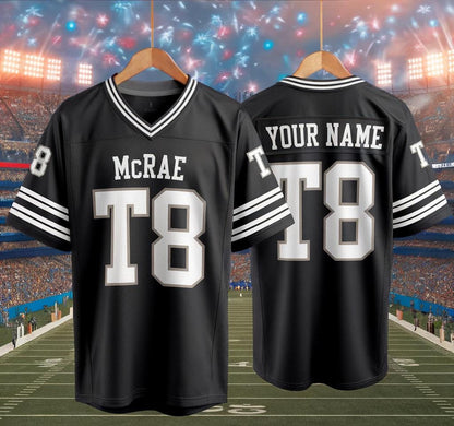 Custom Name And Number Music Football Jersey, T8 Music Football Jerseys, Custom Football Jersey for Kids Youth Adult, Music Concert Jersey