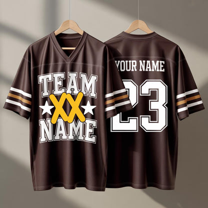 Browns Football Jersey With Team Name Number, Personalized Football Jersey, America Football Jersey, Personalized Concert & Game Day Outfit