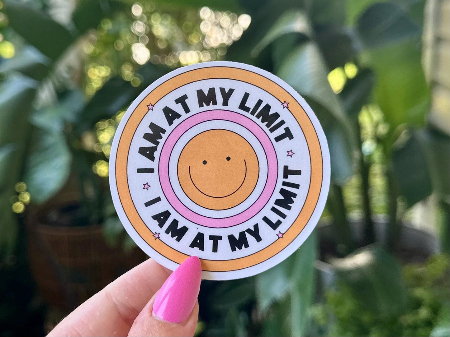 I Am At My Limit Waterproof Sticker, Mental Health Stickers, Handdrawn Art, Bestfriend Gifts, Positivity, Funny