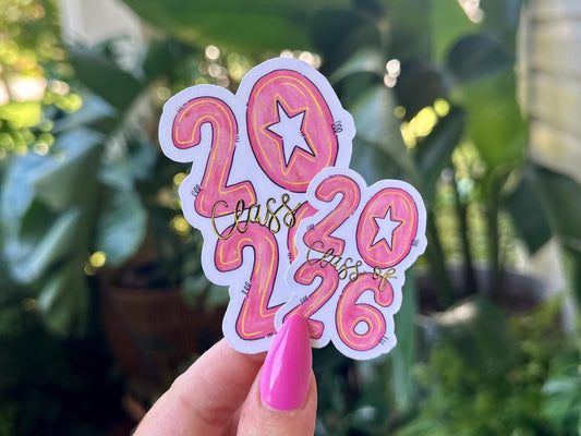 Class of 2026 Waterproof Sticker, Mental Health Stickers, Handdrawn, Bestfriend Gifts, Senior, High School, Graduating, Graduation Gift