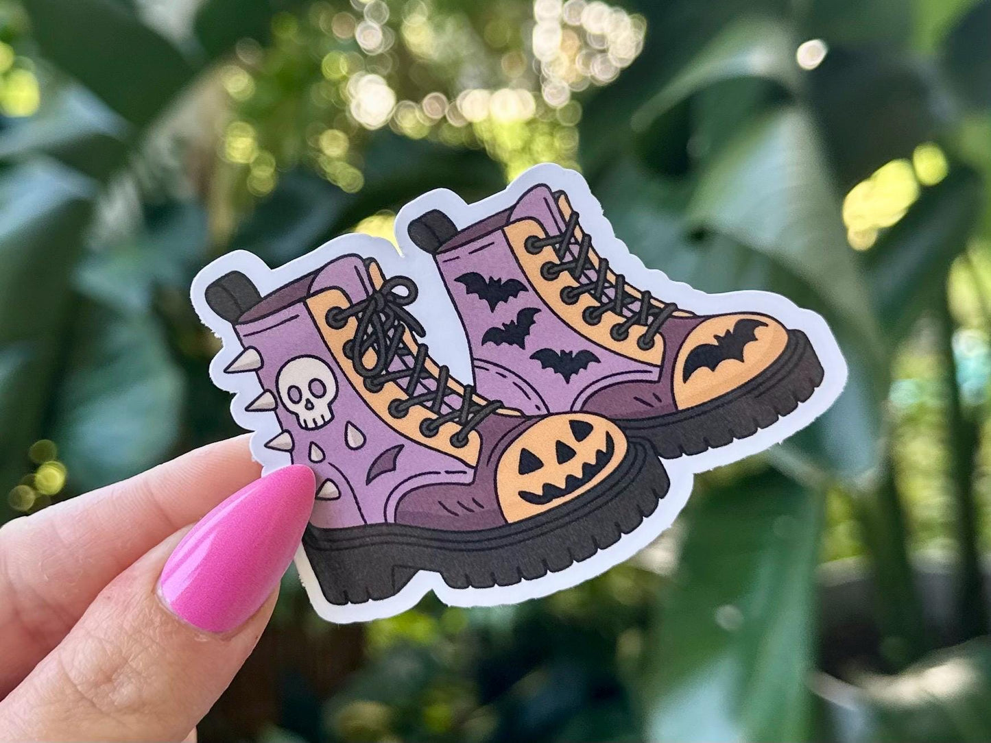 Goth Boots Waterproof Sticker, Mental Health Stickers, Handdrawn Art, Bestfriend Gifts, Positivity, Funny, Emo, Halloween, Spooky