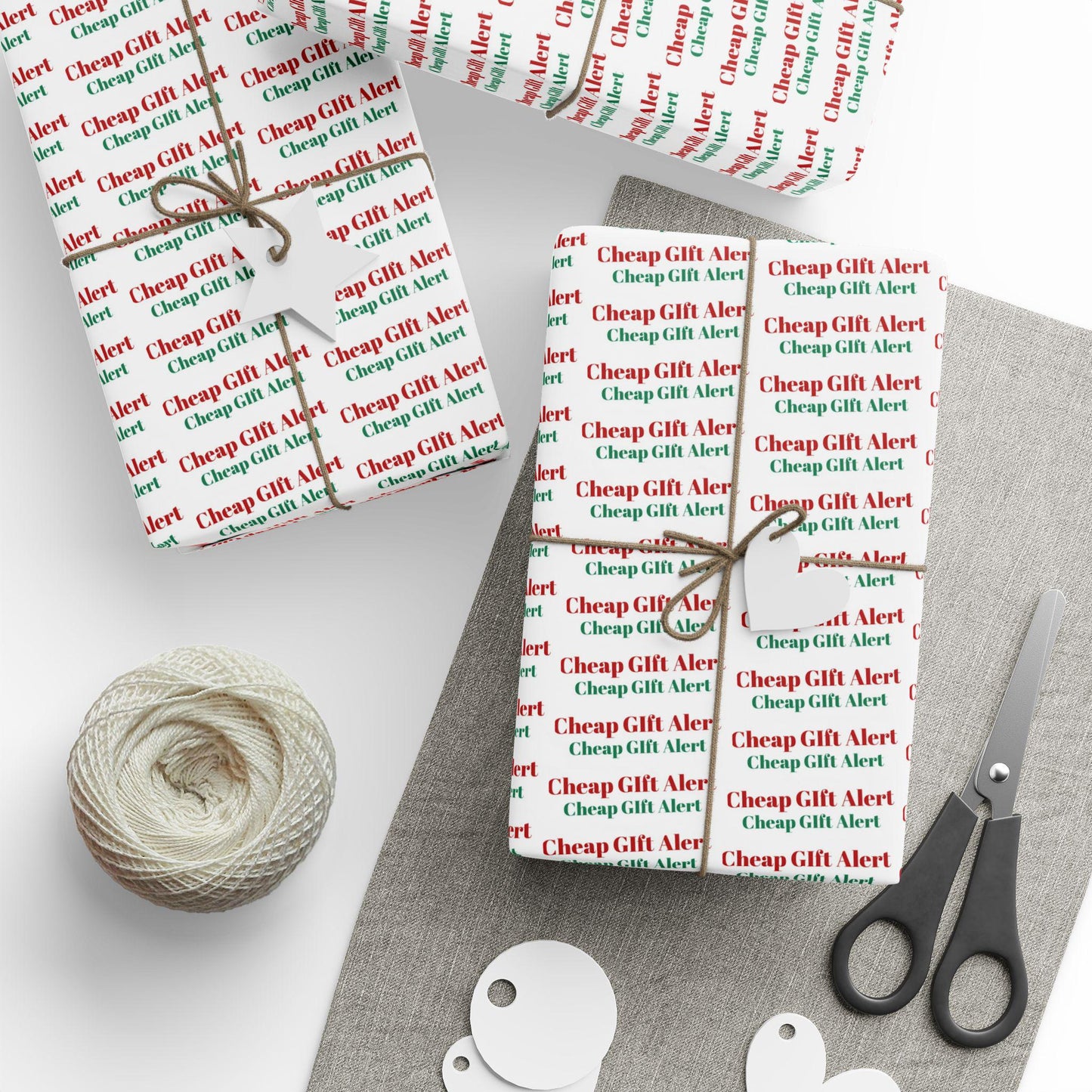 Gag Gift Wrapping Paper Christmas Gift Wrap, White Elephant, Holiday Wrapping Paper for Gifts, Christmas Party Supplies