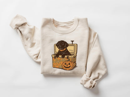 Halloween Black Lab Shirt Fall Labrador Retriever Tshirt Halloween Dog T-Shirt Ghost Dog T Shirt Black Labrador Mom Tee Spooky Lab Mama Gift