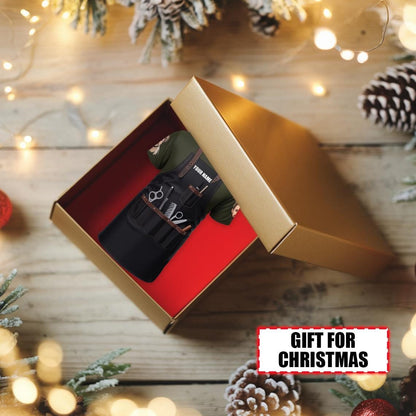 Custom Barber Christmas Ornament, Tree Hanging Decor, Flat 2D Acrylic Hairstylist Apron Keepsake, Personalized Gift for Barber Stylist