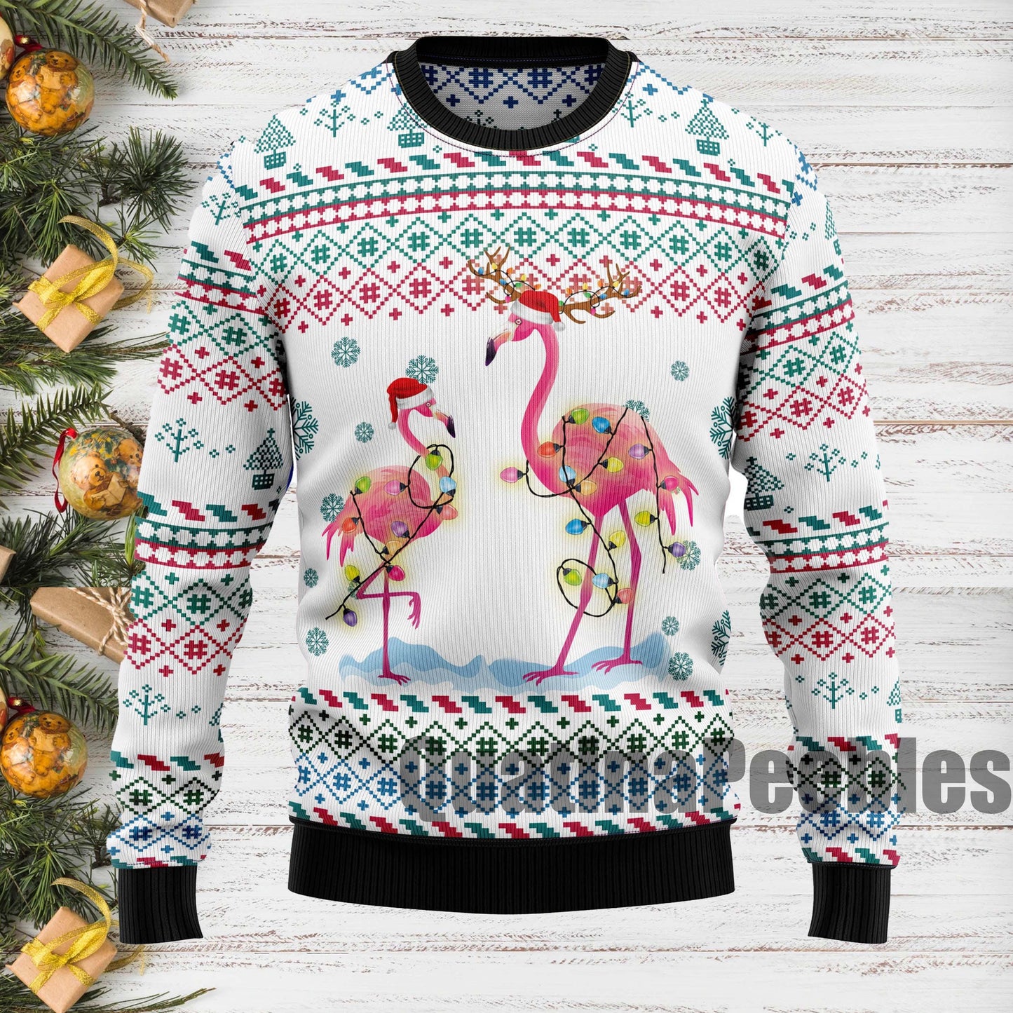 Flamingo Ugly Christmas Sweater, Funny Holiday Sweater With Festive Flamingo, Ugly Christmas Sweater, Xmas Sweater, Gift For Men Women