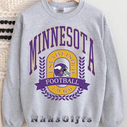 Minnesota Football Shirt, Minnesota Football Sweatshirt, Vintage Style Minnesota Football Shirt, Sunday Football Sweatshirt