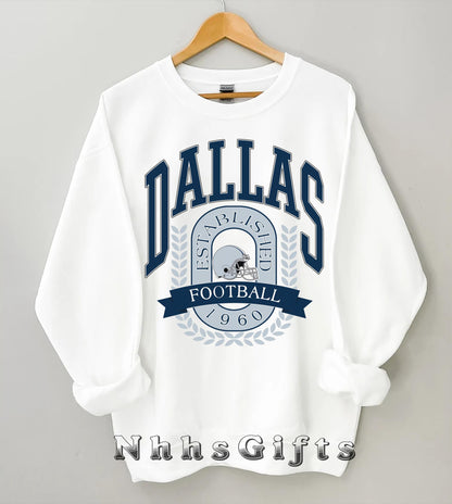 Dallas Football Vintage Style Shirt, Dallas Football Sweatshirt, Cowboy T-Shirt, Dallas Shirt, Football Shirt, Dallas Fans Tee