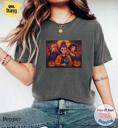 Huntrix Girl Halloween T-Shirt, Spooky Season Shirts, Kpop Mira Shirt, Kpop Demon Hunters Tee, Huntrix Girl T-Shirt, Kpop Movie Fan Gift Tee