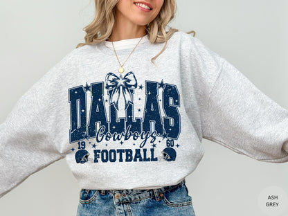 Dallas Football Graphic Sweatshirt, Vintage Dallas Football Shirt, Cowboy Shirt, Dallas Shirt, Football Shirt, Dallas Fans Gift Tee