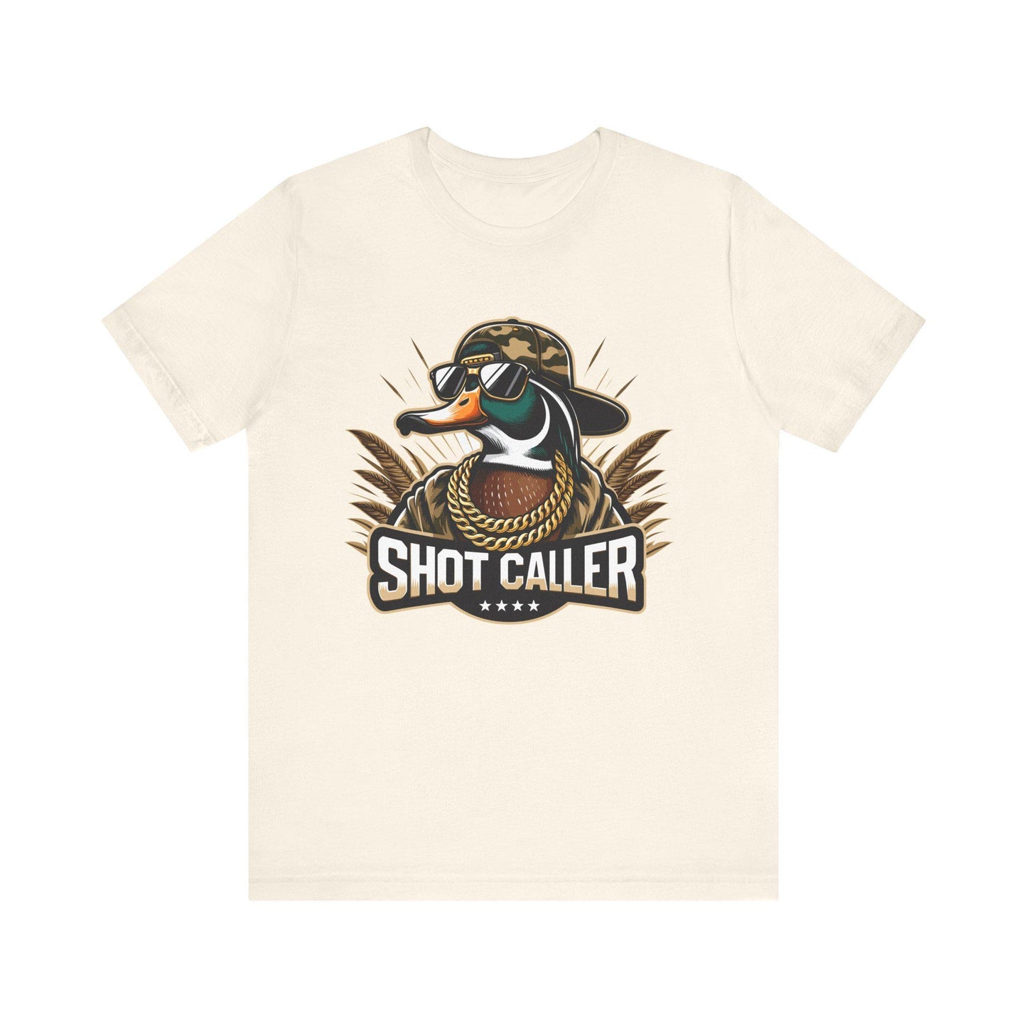 Shot Caller Duck Graphic Tee: Funny Mallard Hunting Shirt