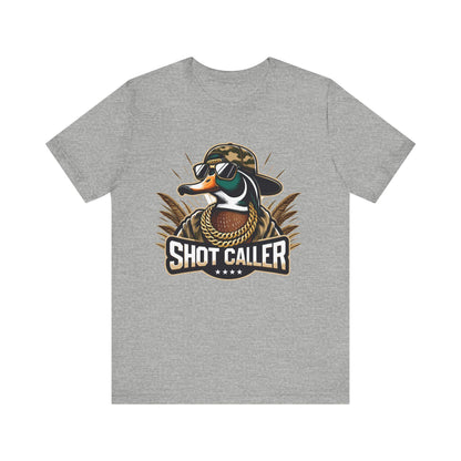 Shot Caller Duck Graphic Tee: Funny Mallard Hunting Shirt